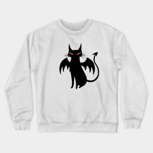 The spirits of the night: dark winged cat Crewneck Sweatshirt